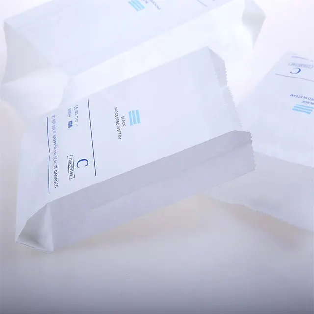 Bolsa de papel estéril desechable para consumo médico