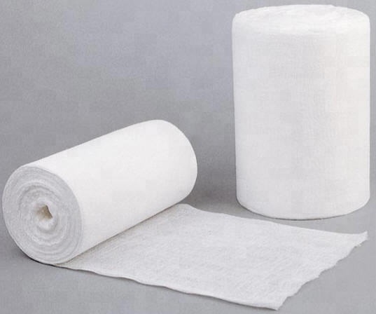 Rollo de gasa absorbente médica de algodón 100% con CE, ISO