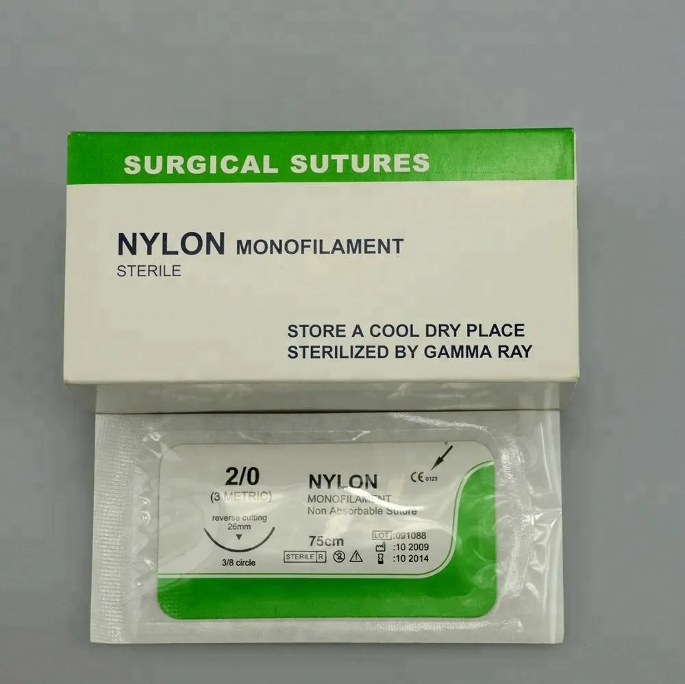 Disposable non-absorbable sterile Nylon monofilament surgical suture/sutures 2