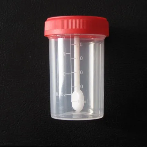 Disposable sterile urine and stool containers/specimen cup with/without spoon 2