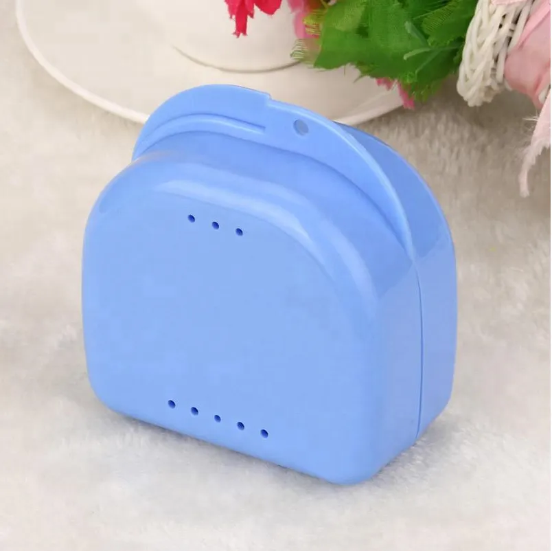Dental material denture storage box for false teeth cleaner 4
