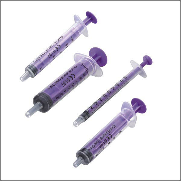 Jeringa desechable de alimentación oral en todos los tamaños