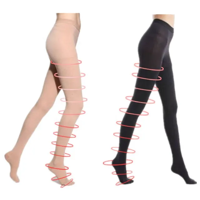 20-30mmHg Calcetines y medias largas de compresión para venas varicosas durante el embarazo, para personal de enfermería médica, hombres y mujeres
