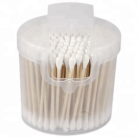 Cotton Buds Wooden/Plastic Stick Cotton Ear Stick Buds Sterile Cotton Swabs 4