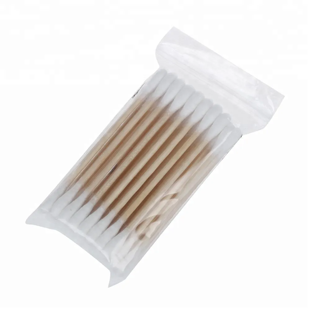 Cotton Buds Wooden/Plastic Stick Cotton Ear Buds Sterile Cotton Swabs 5