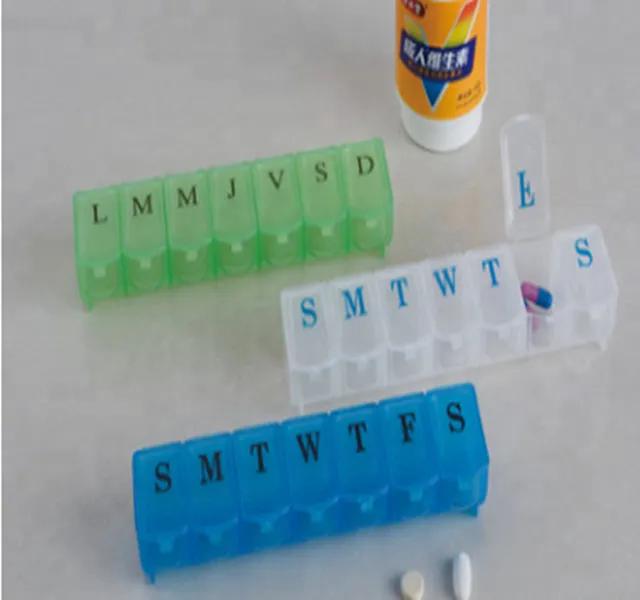 One week 7case plastic pill containers/pill cases 2