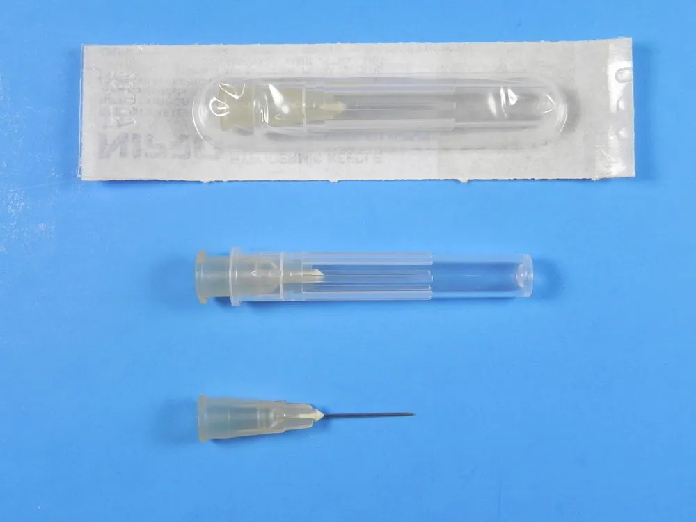 16G-30G Luer lock hub disposable hypodermic syringe needle sizes with CE,ISO 4