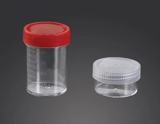 Disposable sterile plastic medical cup urine cup hospital urine container with screw cap 5