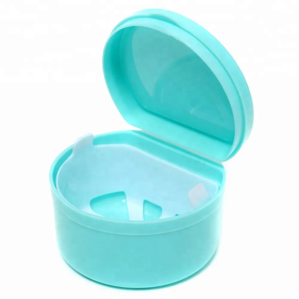 Dental Orthodontic Retainer Denture bath Box case For Keeping Denture Clean 2