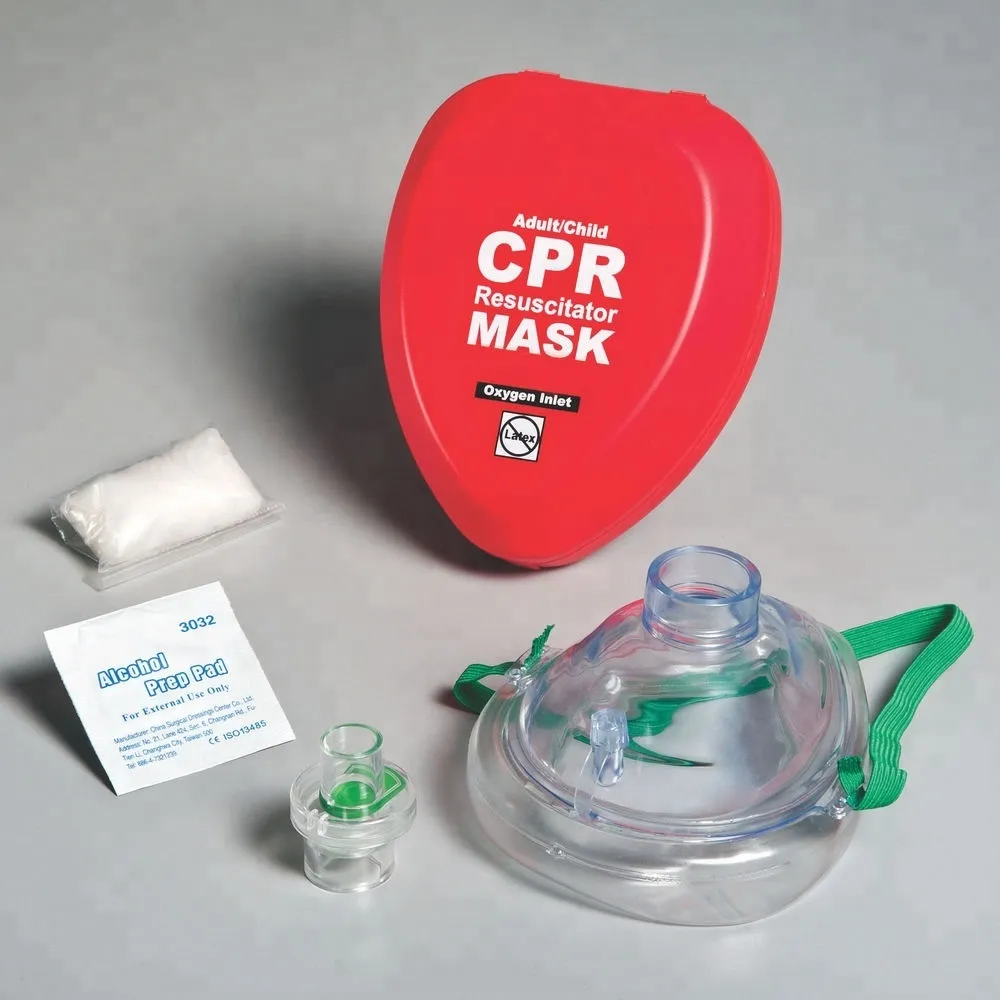 Disposable First Aid Kit Resuscitation CPR Face Mask With FDA,CE,ISO 6