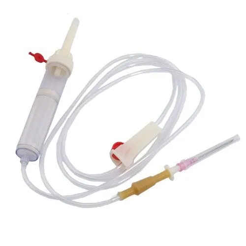 Equipo de transfusión de sangre médico estéril con filtro CE ISO