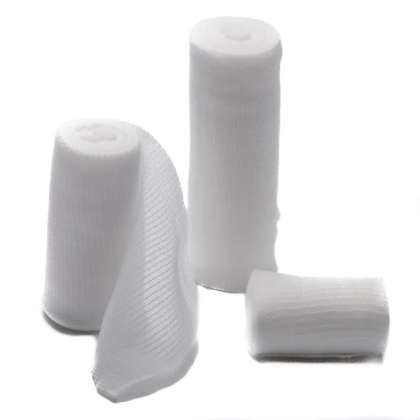 100% absorbent cotton medical gauze bandage roll with CE,ISO 2