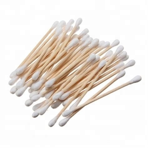 Cotton Buds Wooden/Plastic Stick Cotton Ear Buds Sterile Cotton Swabs 2