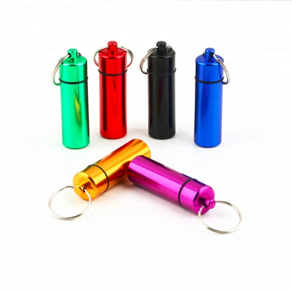 Mini Portable key holder Pill Box Keychain Waterproof Pill Case 2