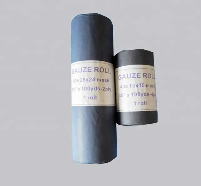100% cotton fabric medical absorbent gauze roll with CE,ISO 2