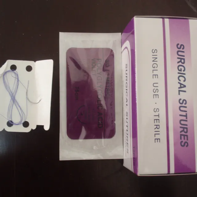Disposable surgical sterile absorbable Polyglycolic Acid Suture/sutures