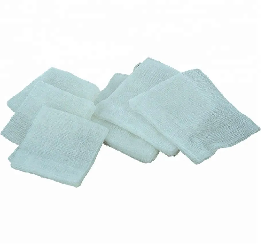 100% natural cotton Medical Absorbent sterile/not sterile gauze swabs with CE,SO 6