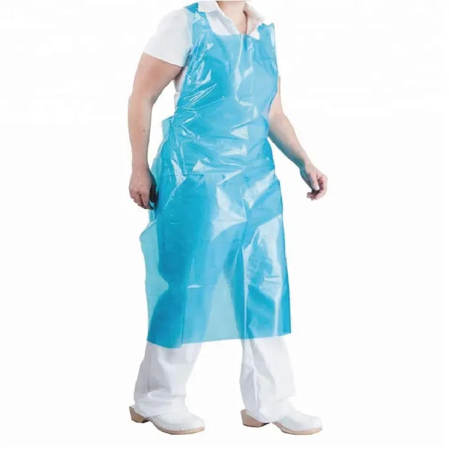 Disposable protective polyethylene plastic aprons