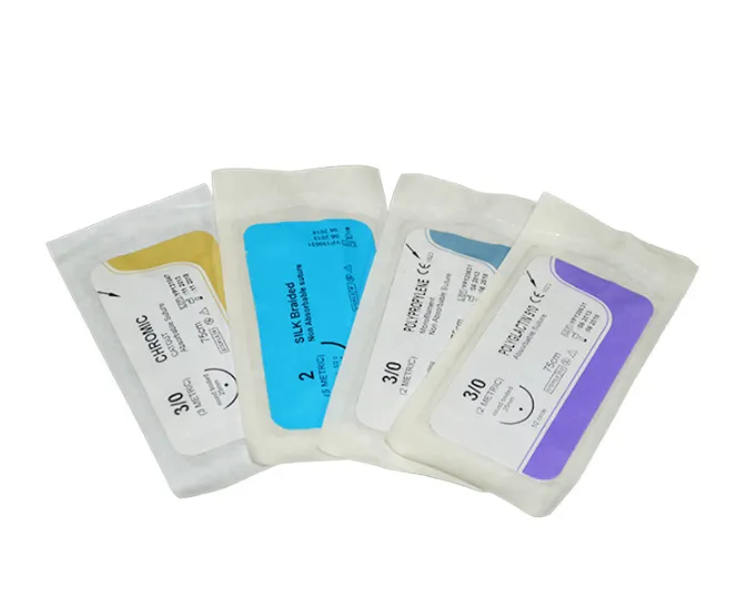 Absorbable Sutures surgical Chromic Catgut(CC) Sterile Medical Disposable Sutures Thread With Needle 2