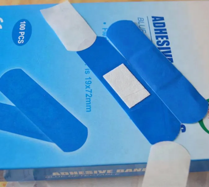 Blue Detectable Band Aid Adhesive Bandage First Aid Bandage for Food Packaging Worker for Wound Care 6