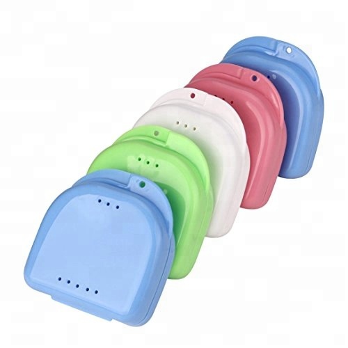 Caja ortodóncica de dentadura de plástico de colores para dentistas