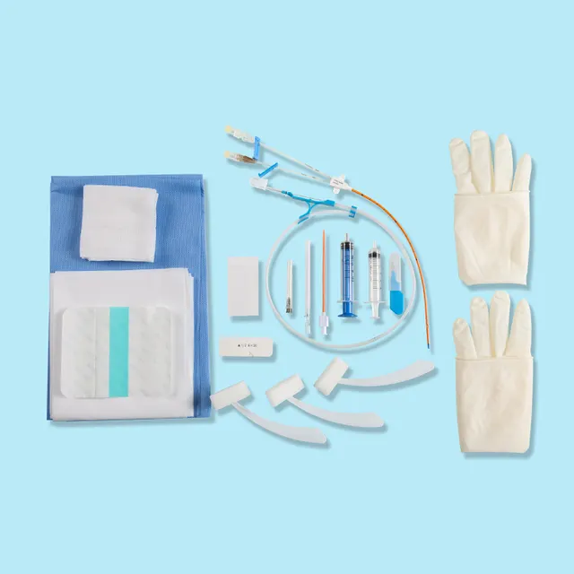 Kit de catéter venoso central antimicrobiano desechable
