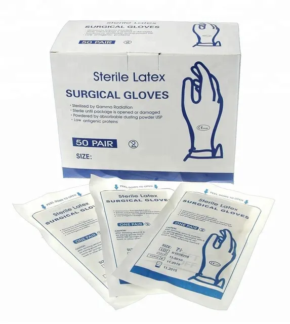 Disposable Powdered/Powder Free Sterile Surgical Latex Gloves