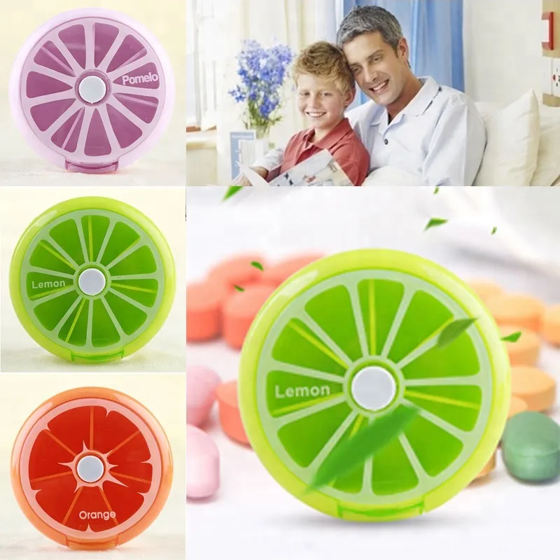 Medicine Pill Box Fruit Shaped Sort Vitamin 7 Day Weekly Holder 3