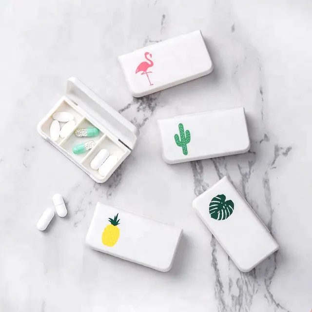 Organizador de viaje de pastillas con 3 compartimentos para medicamentos