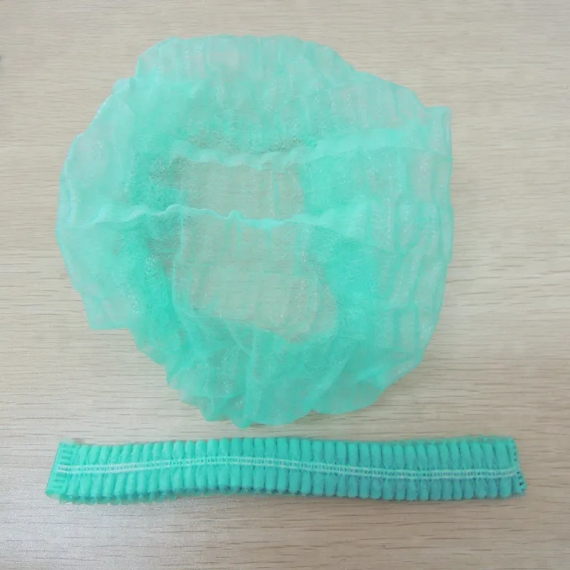 Disposable non-woven cap single/double bungee hair net anti dust non-woven bouffant cap with FDA,CE,ISO 2