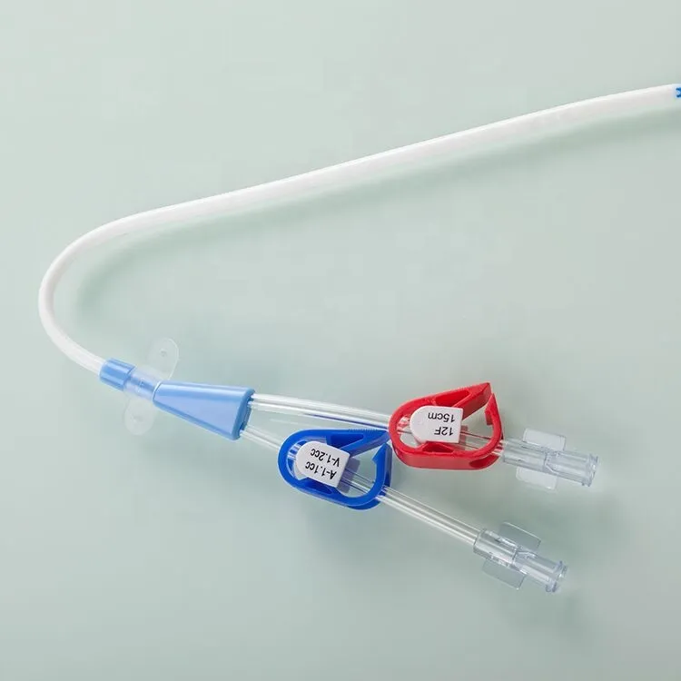Catéter médico desechable de diálisis para purificación de sangre