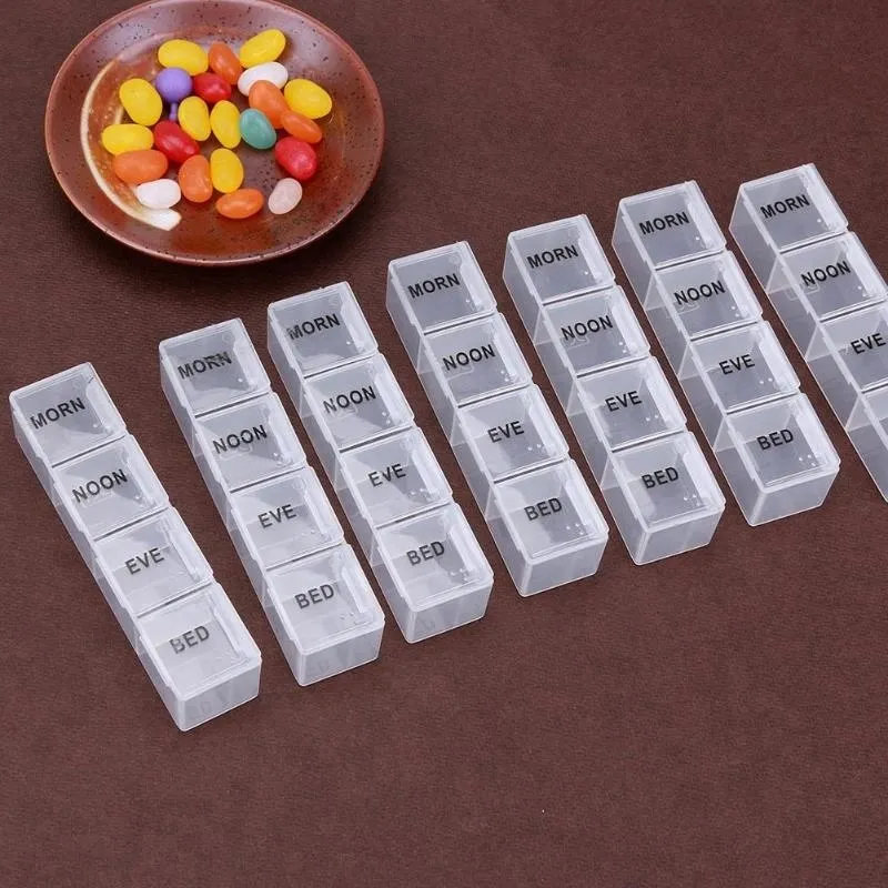 PU 28 pill box 7 days pill case leather travel pill organizer 2