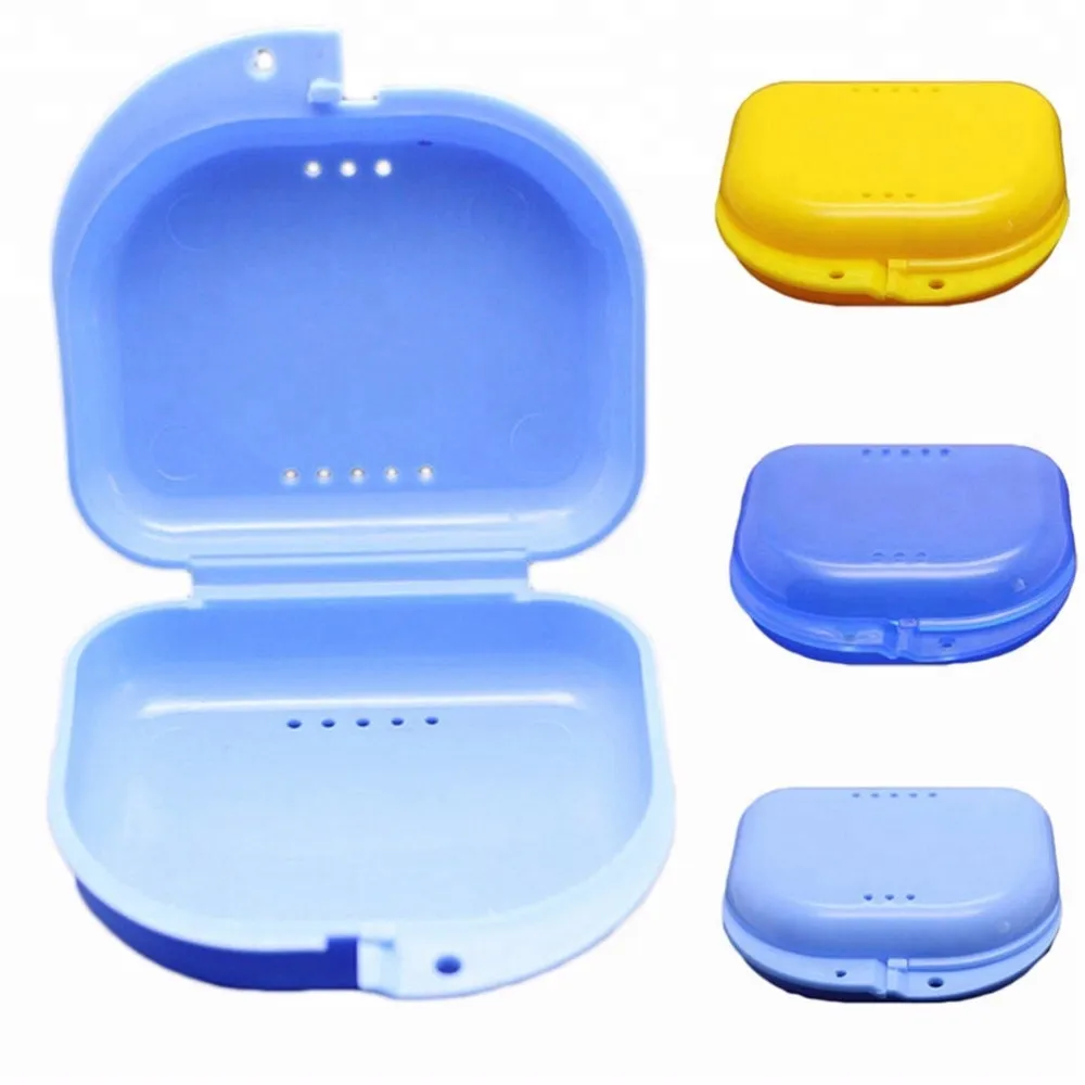 Plastic colorful orthodontic denture box for dentist use 2