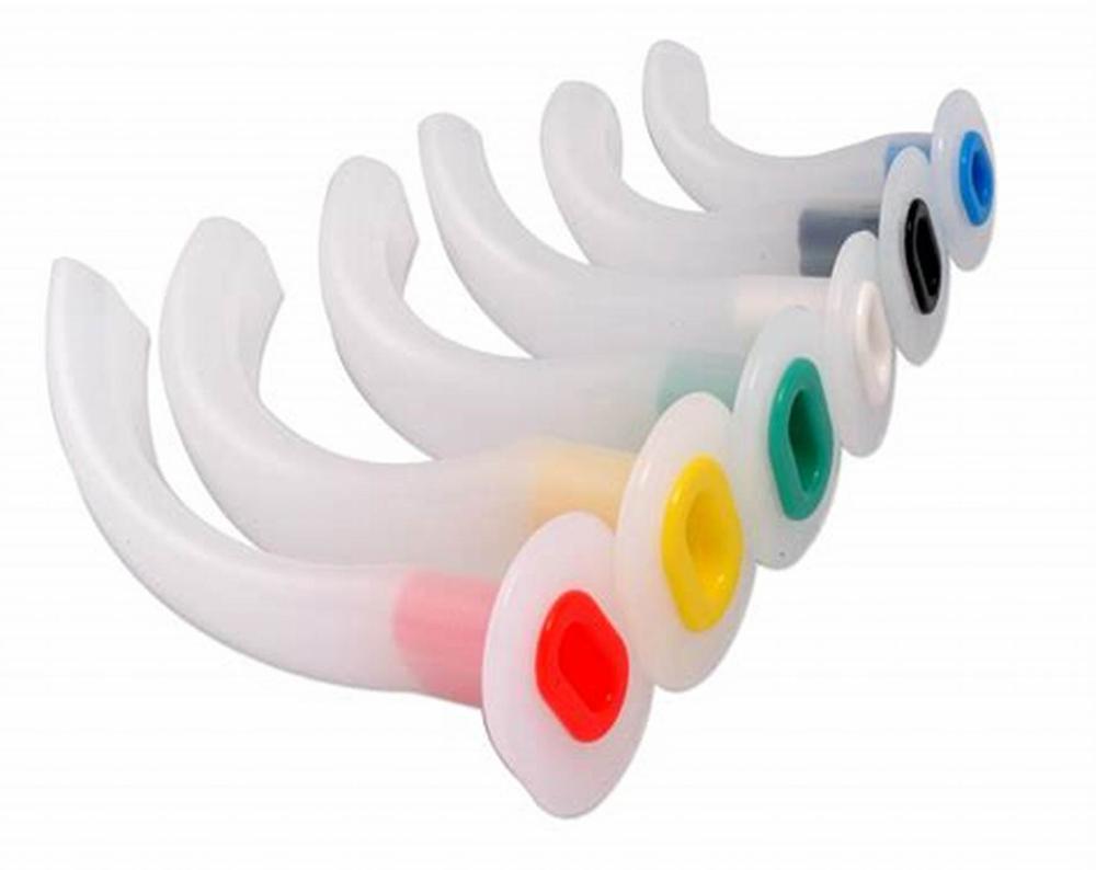 Vía aérea orofaríngea desechable médica tipo Guedel de 40-120 mm, disponible en todos los tamaños, FDA, CE, ISO