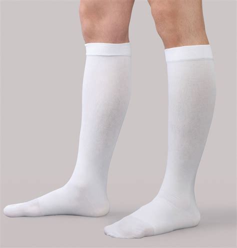 White anti-embolism knee high stocking compression socks 2