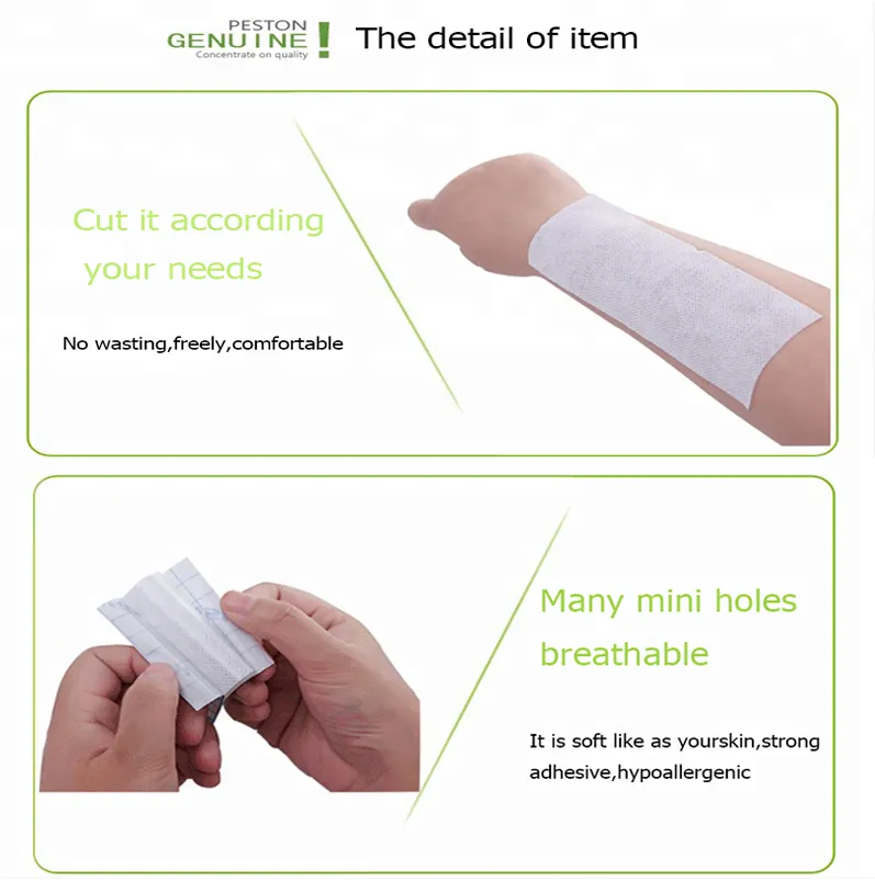 Medical Wound Dressing Fixation Tape Non-Woven Hot Fix Tape Roll 5
