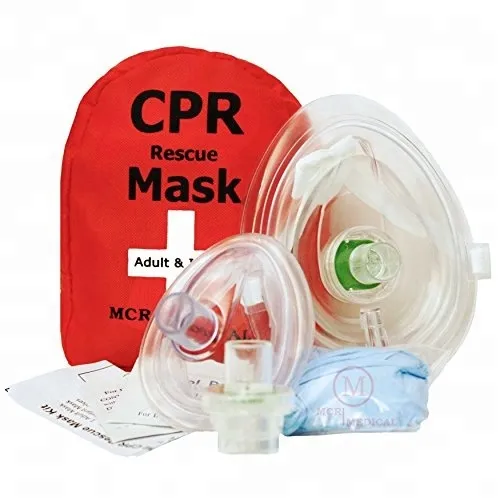 Disposable First Aid Kit Resuscitation CPR Face Mask With FDA,CE,ISO 5