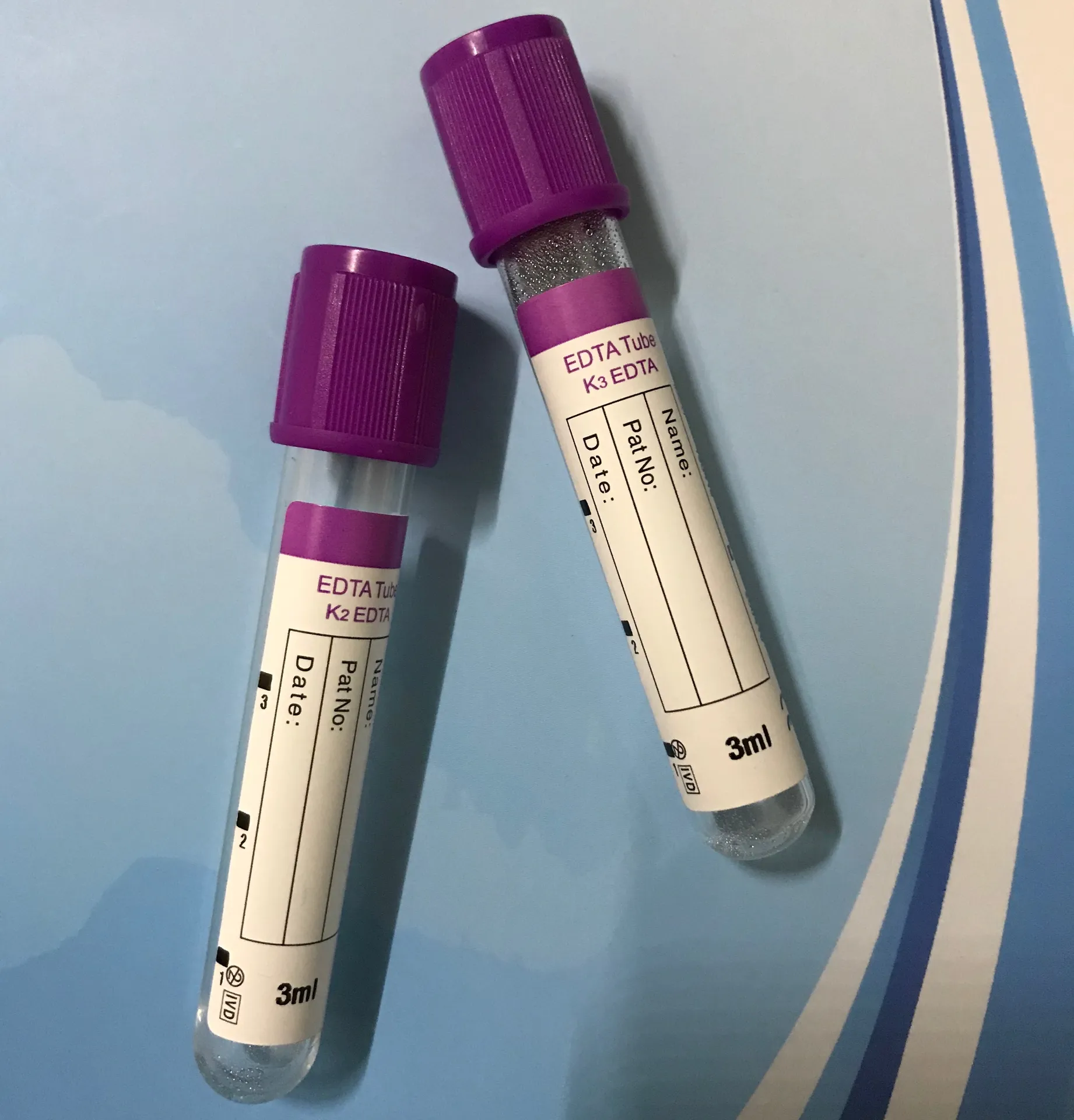 PET/GLASS vacuum blood collection tube with all sizes CE,ISO 5