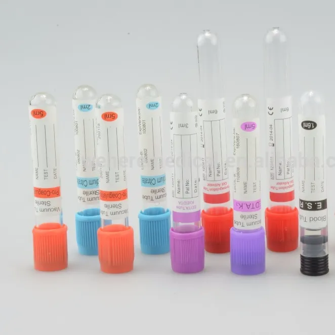 Tubo de vacío desechable para extracción de sangre