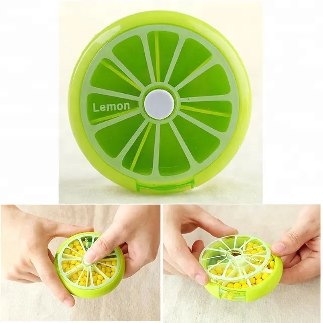 Medicine Pill Box Fruit Shaped Sort Vitamin 7 Day Weekly Holder 2