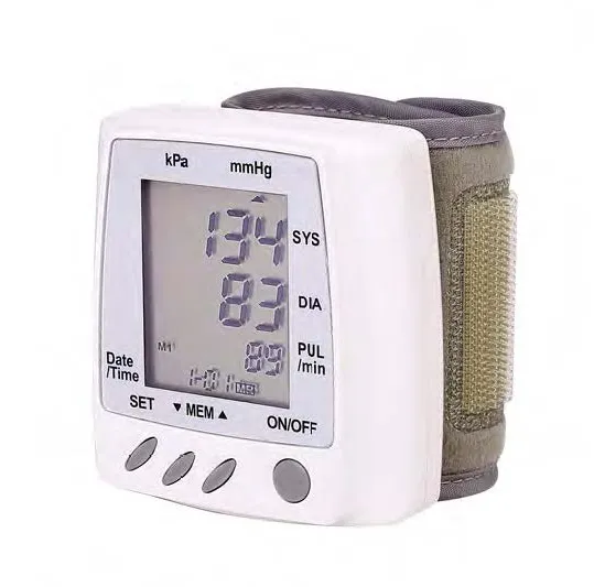 Monitor automático de presión arterial digital de muñeca para el hogar con FDA