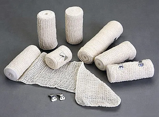Medical Cotton Spandex Elastic Crepe Bandage With CE,ISO 5