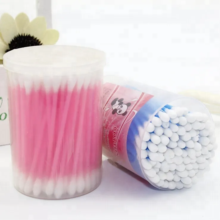 Cotton Buds Wooden/Plastic Stick Cotton Ear Buds Sterile Cotton Swabs 4