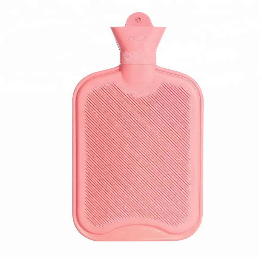 Medical natural rubber warmer different size and color hot water bottle bag with cover 3