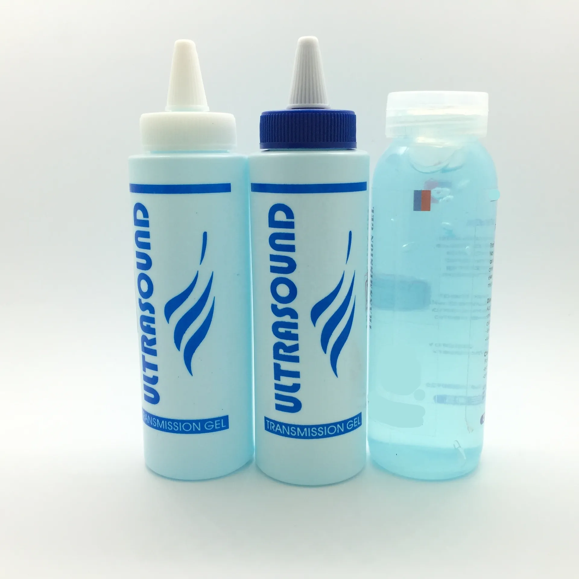 Gel de examen por ultrasonido 250ml botella transparente clara brillante para diagnóstico médico