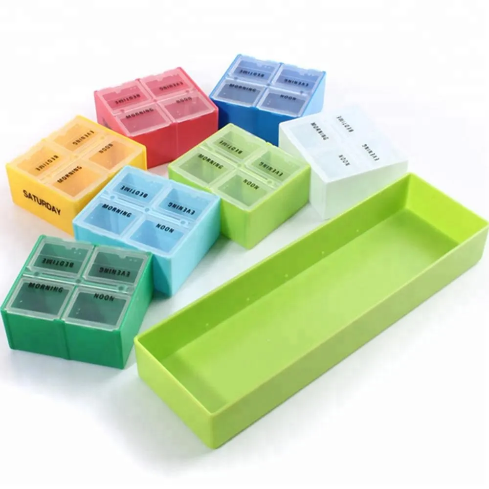 28 Grids 7 Days Weekly pill box Portable Plastic Tablet Pill Medicine Box 3