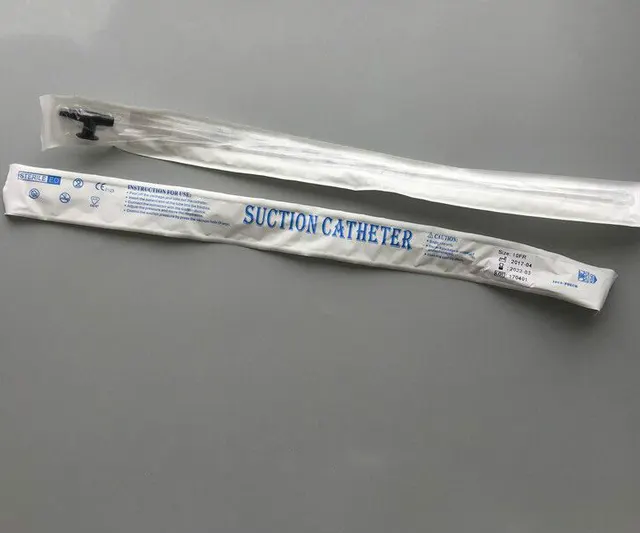 Catéter de aspiración desechable de PVC de grado médico Fr5 -Fr22