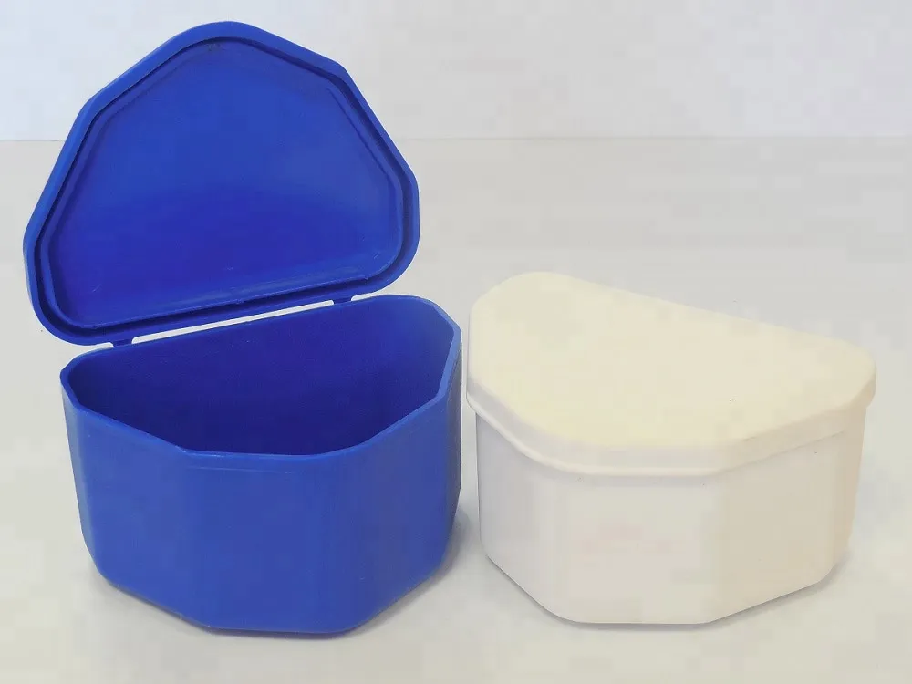 Free sample CE FDA plastic storage orthodontic denture box 2