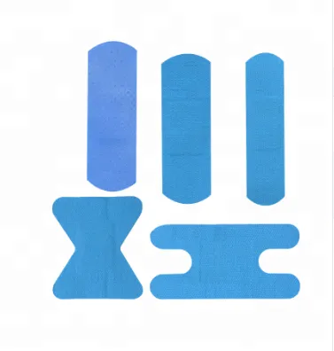Venda de primeros auxilios azul, adhesiva, transpirable e impermeable y detectable con detector de metal, para el cuidado de heridas en trabajadores del envasado de alimentos