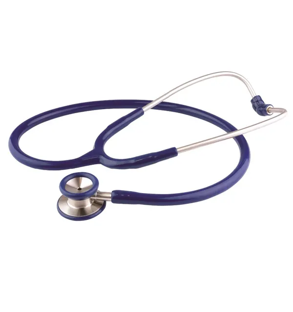 Estetoscopio cardiológico OEM de acero inoxidable con auriculares para uso hospitalario en niños y adultos